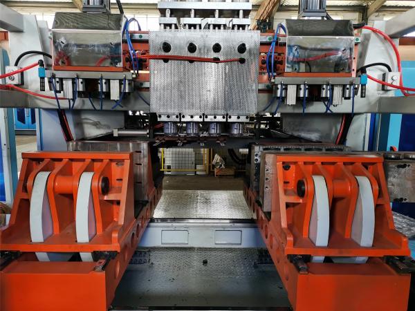 cabeças inteiramente elétricas da extrusão 8 da garrafa da bebida da máquina de molde do sopro 20l