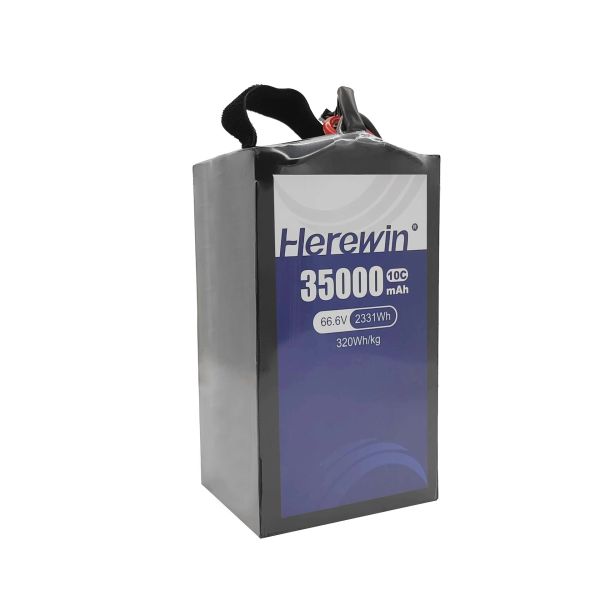 18S1P 35000mAh Soft Pack 66.6V 10C Sprayer Uav Drone Battery Herewin