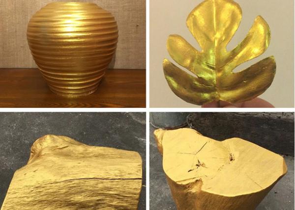 Eco - Friendly Shiny Gold Wall Paint Gold Coloured Odourless Anti - Peeling