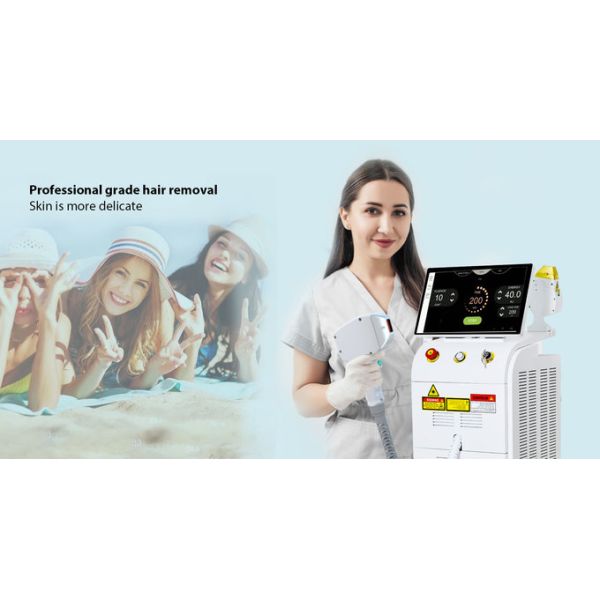 2400W Diode Laser Hair Removal Machine 755 808 1064nm With Ice Cooling Smart Handle