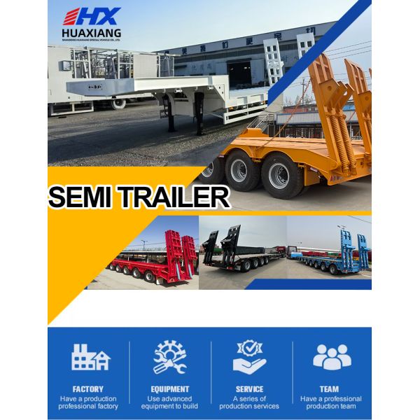 Professional Semi-Trailer with Customers Optional 40 Semi Flatbed Trailer Parts