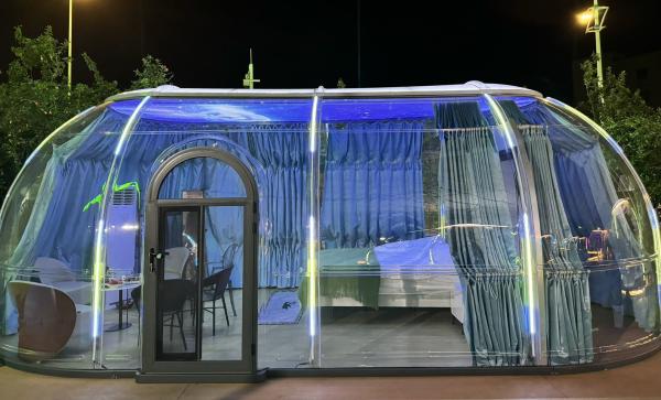 Modern Intelligent Outdoor Prefab Star  Room Waterproof polycarbonate Domes For Glamping Geodesic Dome House for Hotels