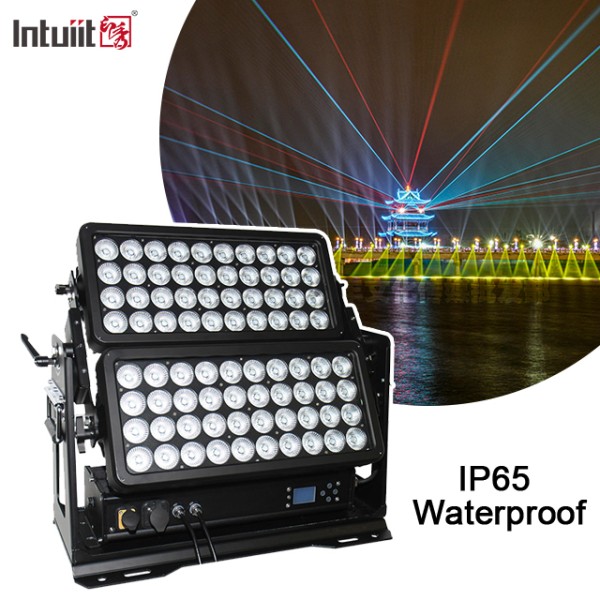 Factory Wholesale 800W LED Flood Light Outdoor IP65 80x10W RGBW 4in1 Stage Wash Light Projector for City Beautification Facade Project