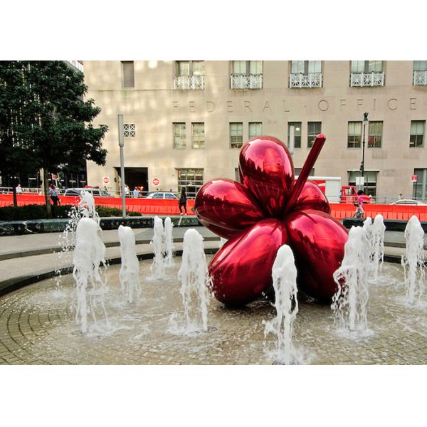 Большим длина покрытия 300км скульптуры металла площади металла покрашенная украшением Титанюм