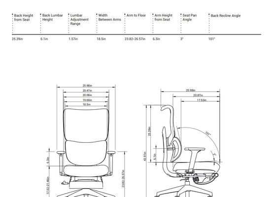 H7 Task Office Chair with Multi-level Adjustable Lumbar Support, 128mm Deep Neck Support, and Double-layered High-elastic Seat Cushion