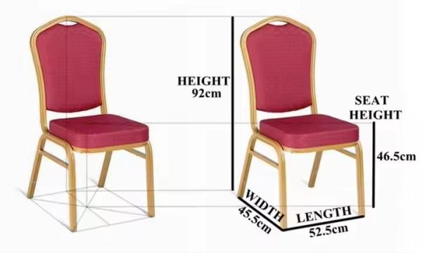 Wedding Chairs For Hotels Fabric Metal Frame Banquet Chairs NO Folded