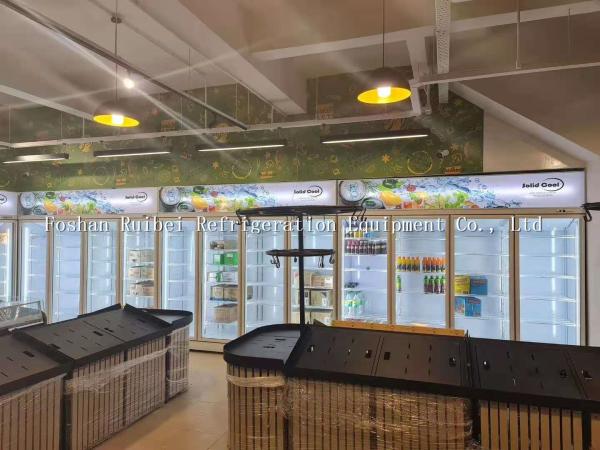 Supermarket Equipment Air Cooling Display Glass Door Cooler Fridge Refrigerator