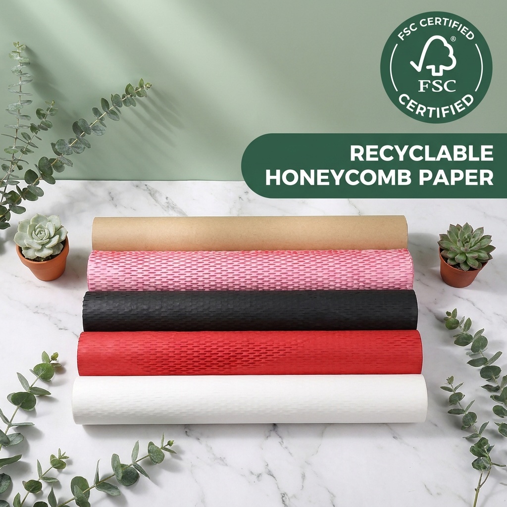 Sustainable Biodegradable Honeycomb Wrap Roll Recyclable for Certified Cushioning Paper Eco Friendly Void Fill