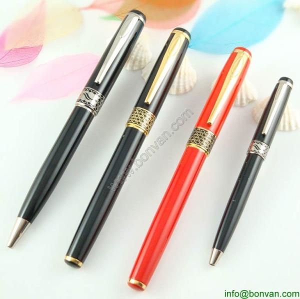 high quality logo engraved metal roller pen set for gift