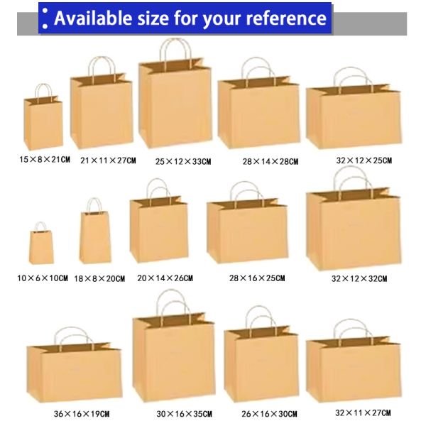 Custom Printed Recyclable Shopping Clothing Gift Bag Kraft Paper Bags with Your Own Logo