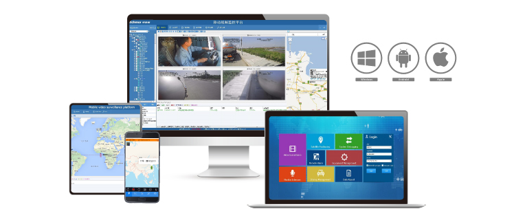 Английский/китайский/русский язык 4 канала мобильный видеорегистратор, камера видеонаблюдения грузовика