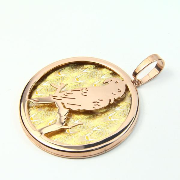 Fashion High Quality Fashion Stainless Steel Round Shapped Necklace Pendant LPR363