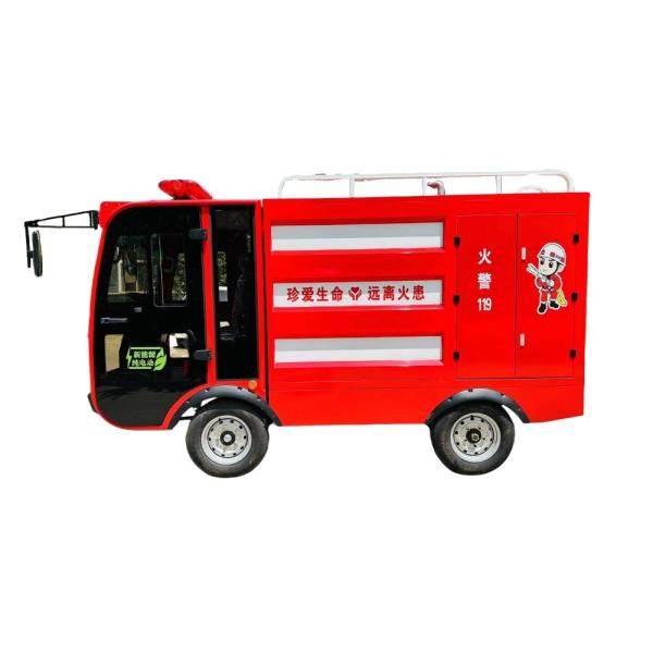 Electric Fire Truck Mini Fire Fighting Truck 2 Seats Fire Emergency Pure Electric