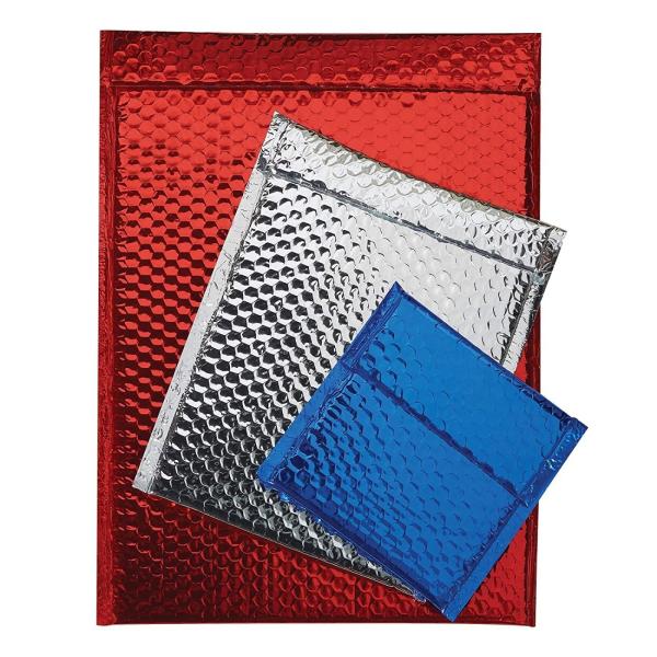 CTCX Silver/Rose Gold/Red/Blue Shipping Packaging Courier Delivery Bubble Mailing Bags Aluminum Foil Bubble Poly Mailers