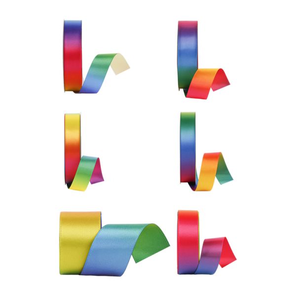 Dark Colorful Printed Silk Ribbon Custom Made Satin Ribbon for Gift Packaging and Wedding