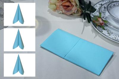 40x40 guardanapo azul romântico, guardanapo superiores do cocktail do papel 50-70gsm