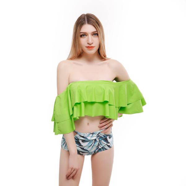 Bikini set Double-deck flouncing Swimsuit Push Up Bathing Suit sexy Women