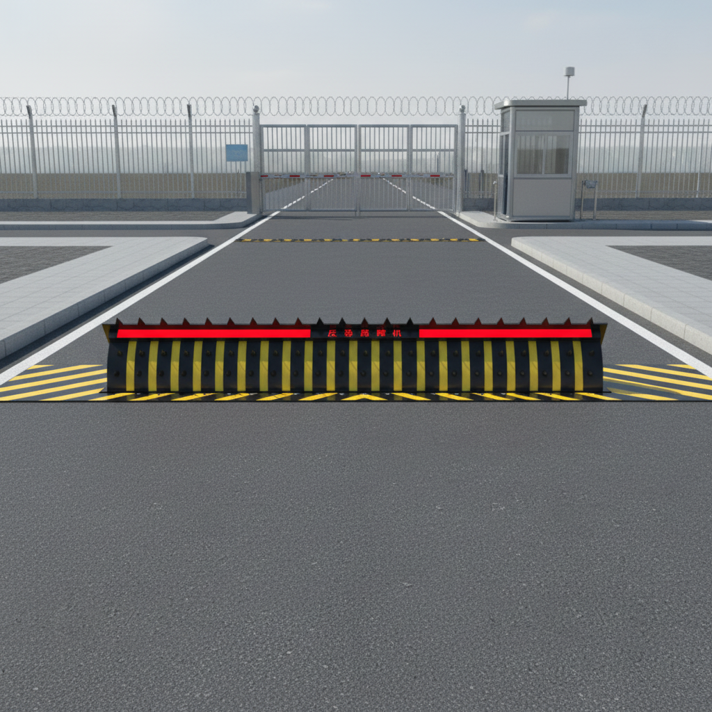 PLC Controlled Road Blocker System with 220 Ton Capacity and Electro-Hydraulic Drive for Secure Vehicle Access Control