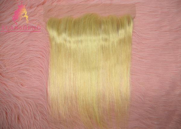 Cuticle Aligned Virgin 613 Blonde Hair Weave Straight 13*4 Hair Frontal