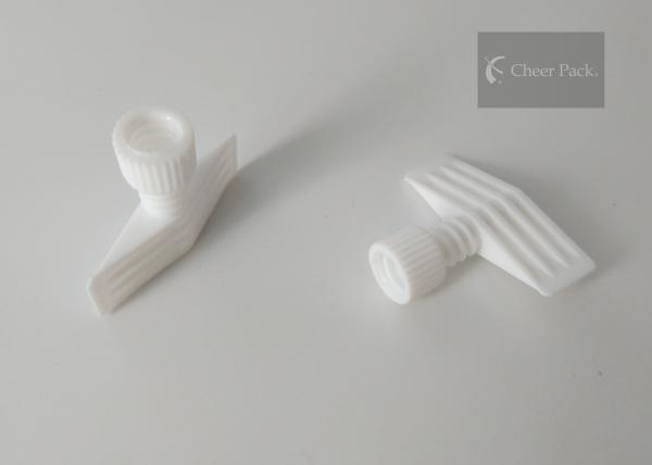 Food Grade Pour Spout Caps 3.3cm Hot Seal Size For Pouch Bag , White Color