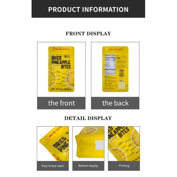 Bolsas de comida para frutas secas con cierre de cerradura Accepto personalizado