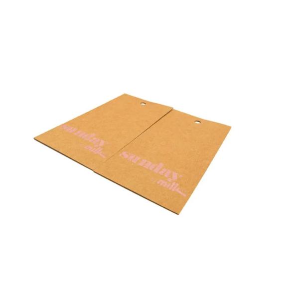 Silk Screen Kraft Paper Printed Swing Tags With String Safety Pin