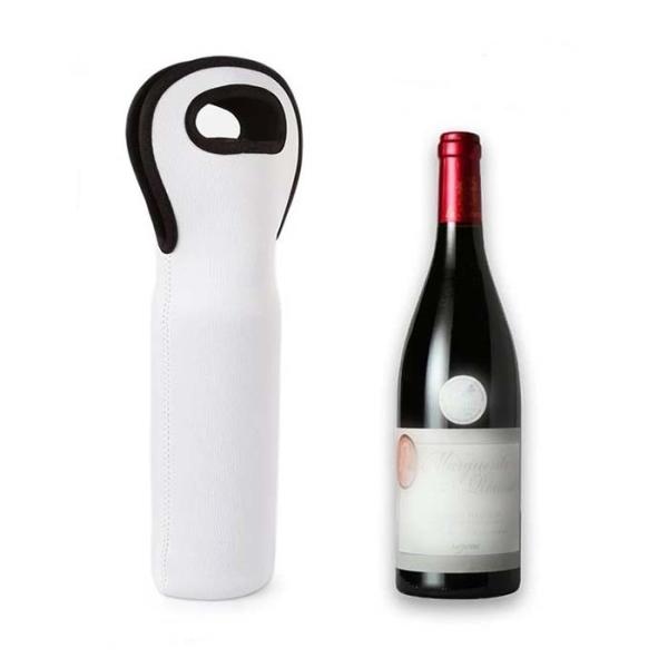 Custom Sublimation Wine Bag Portable Insulated Neoprene Bottle Sleeve Wine Bottle Tote