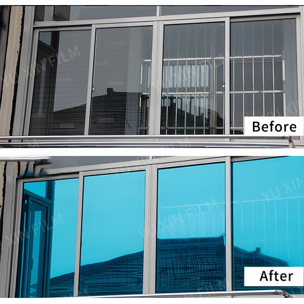 PET Material Architectural Window Film One Way For Modern Facades Privacy Film