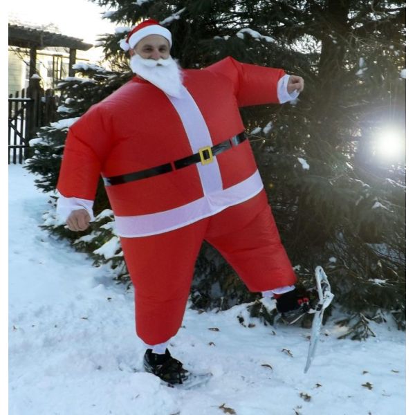 Christmas Advertising Decoration featuring Spiderman Design and Red/White Color Scheme