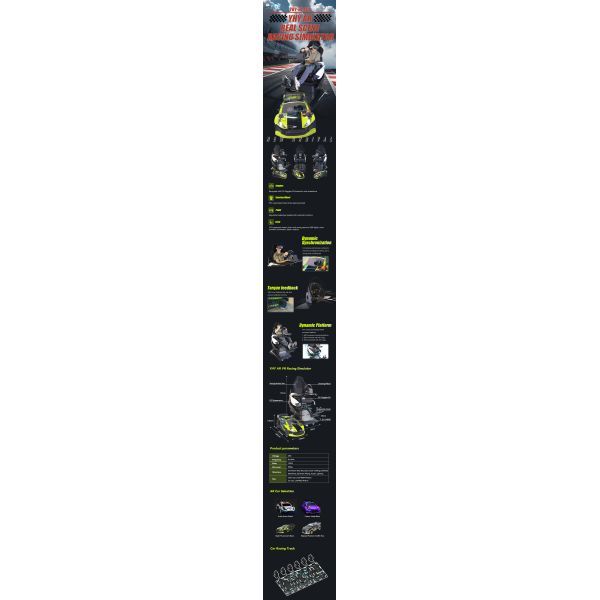Most Popular AR Car Racing Simulator Machine With Dynamic Motion Feedback For Sale Made In China