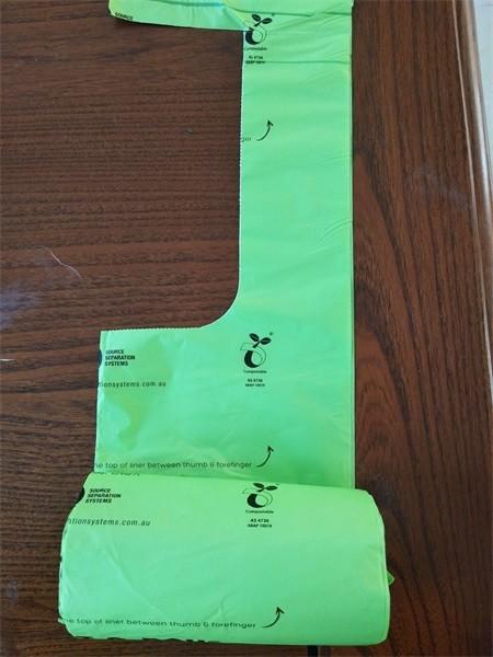 40% bio based Produce Roll Bags 40×65cm Corn Starch Bags Biodegradable