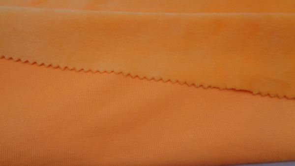 100% Polyester Bonded Fabric Short Plush 205 Gsm Windproof