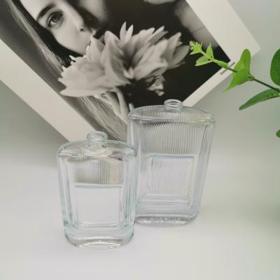 Hanya 1oz 2oz Square Perfume Bottles With Aluminum Atomizer OEM ODM