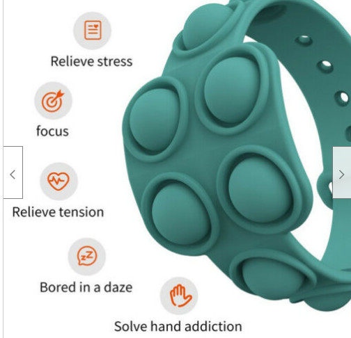Поп силикона сброса стресса оно ерзает Wristband для детей