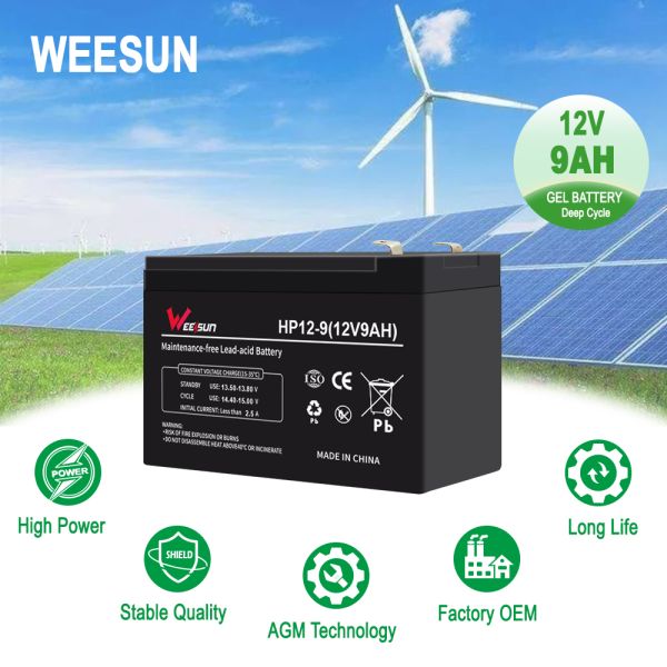 Long Life Ups 12V Lead Acid Battery Ms9 12 12v9ah 20hr Battery