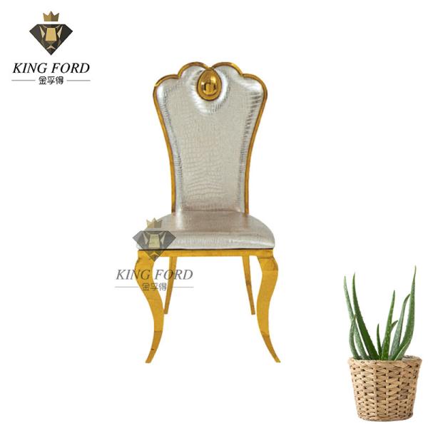 KINGFORD Stainless Steel Wedding Chair For Dining 43*50*90cm
