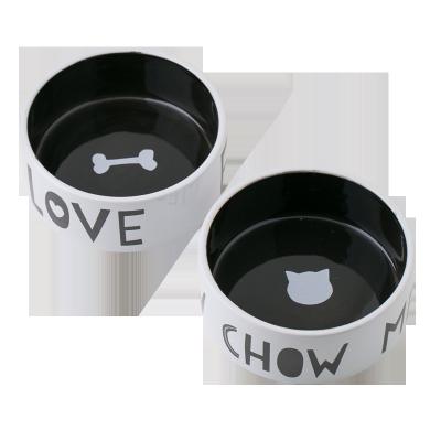 Alimentation adaptée aux besoins du client de l'eau d'aliments pour chats de chiot de LOGO Ceramic Pet Bowl For