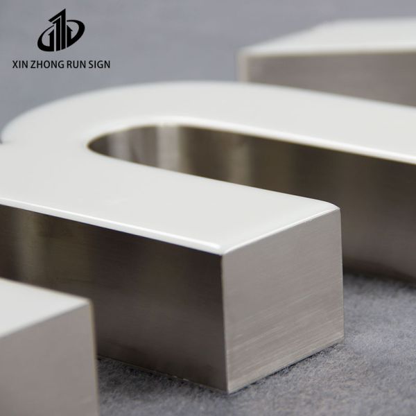 Customized  Outdoor Shop 3d Stainless Steel Led Backlit  Letters Signs