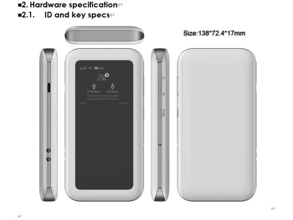 Roteadores 5G Mini Wifi com slot para cartão SIM e bateria de 4500mah Tipo de criptografia WPA2
