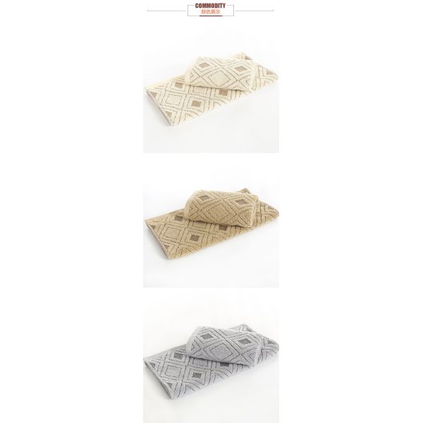 Home Spa 35*75 Size Luxury Embroidered Striped Pattern Bath Towel Set for Hotel Towels