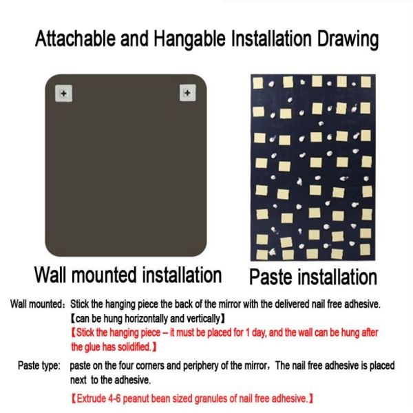 Стенное зеркало Клеевая подставка карман полукруглый компактный волнистый полная длина домашний декор