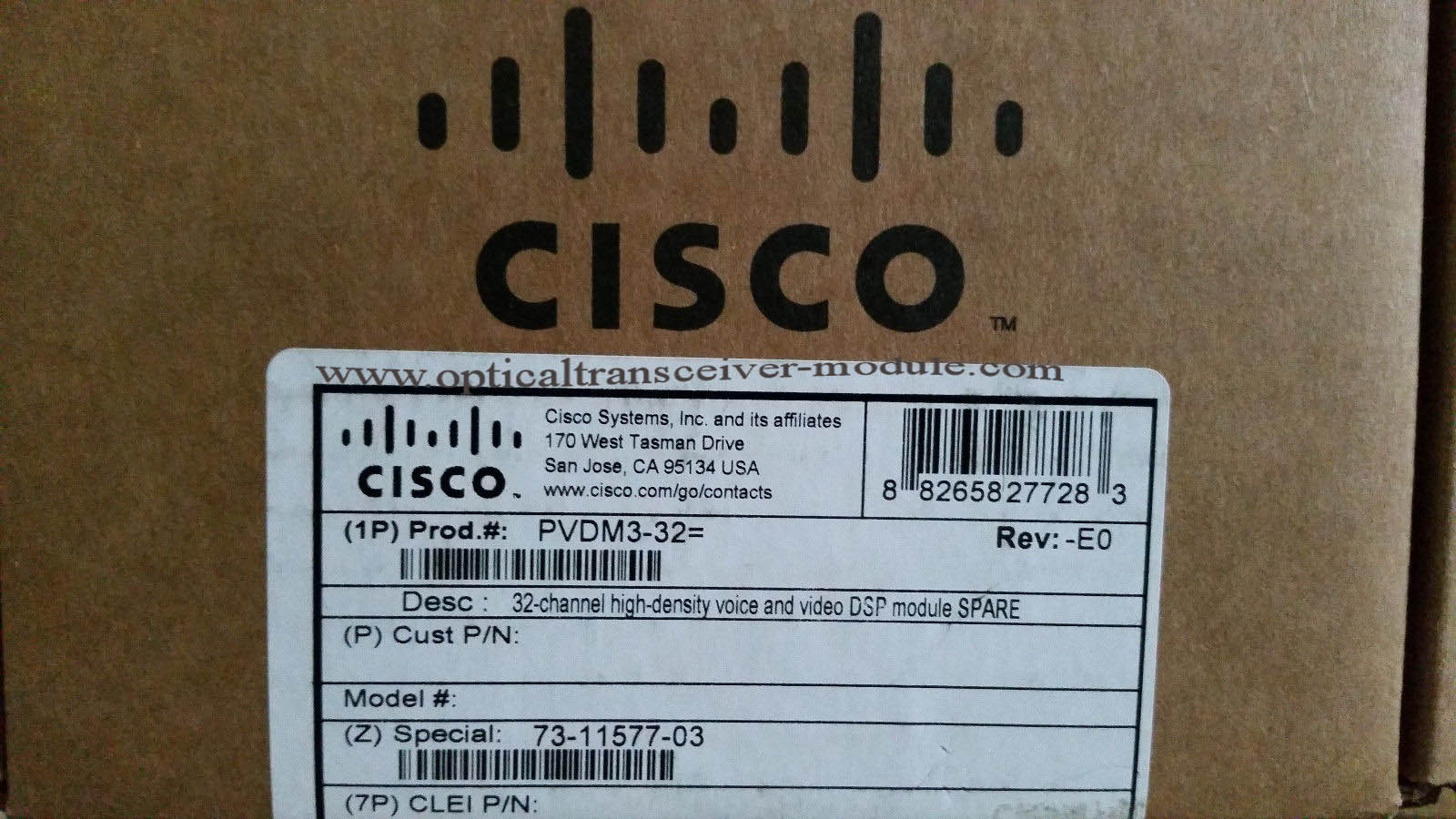 Профессиональный модуль сети Cisco PVDM3-32 RAM 512MB затыкает внутри форм-фактор