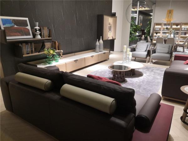 Italy design furniture of Paired Coffee End table in Round shape used by Hand made Oak wood with White snow marble stone
