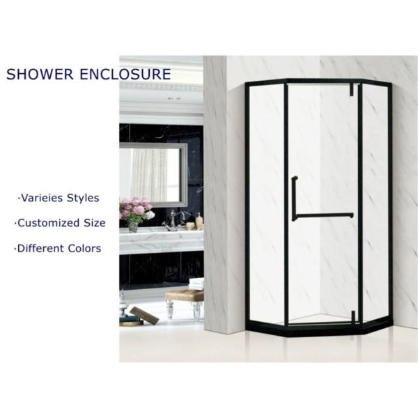 Full Frame Hidden Diamond Shower Room Corner Shower Enclosure with 10mm Glass Thickness