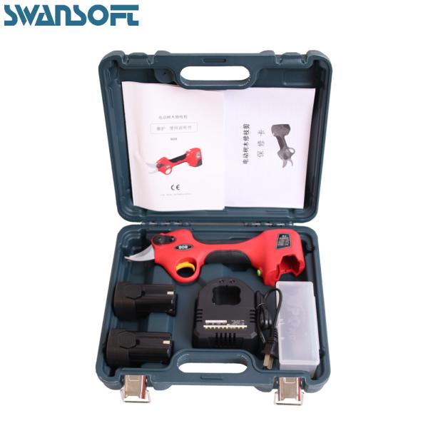 Swansoft 2.5CM Battery Orchard Pruner Lithium Battery Portable Cutting Shears Scissors Cordless Electric Pruners