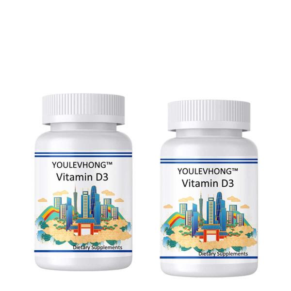 Produits naturels sans gluten Vitamine D3 300 gels doux pour la santé des os - blanchiment des dents certifié USP