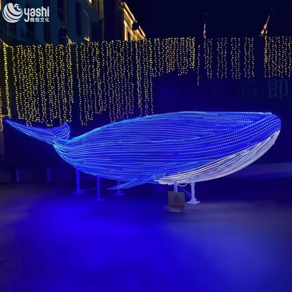 Large Whale Pattern LED Outdoor Lights Customizable for Zoo Halloween