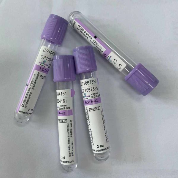 Cubierta modificada para requisitos particulares tubo médico de la cabeza de la lavanda de la colección de la sangre del EDTA K2 K3