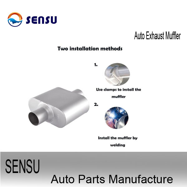 Aluminized Steel 2.5 Inch Stainless Steel Muffler Car Silencer Muffler Decrease Noise