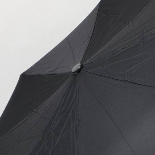 Unisex Pongee 2  Foldable Golf Umbrella Strong Windproof With Dark Wood Handle